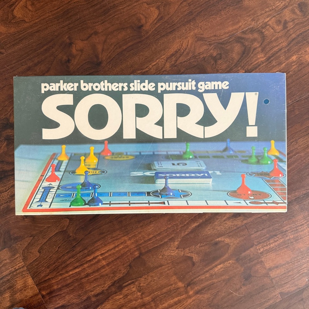 Vintage 1972 SORRY! Board Game Parker Brothers No. 390 - Factory Sealed New
